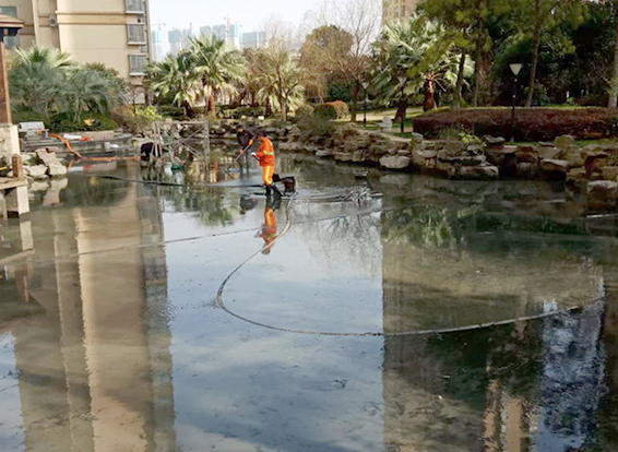 兴义景观池淤泥清理